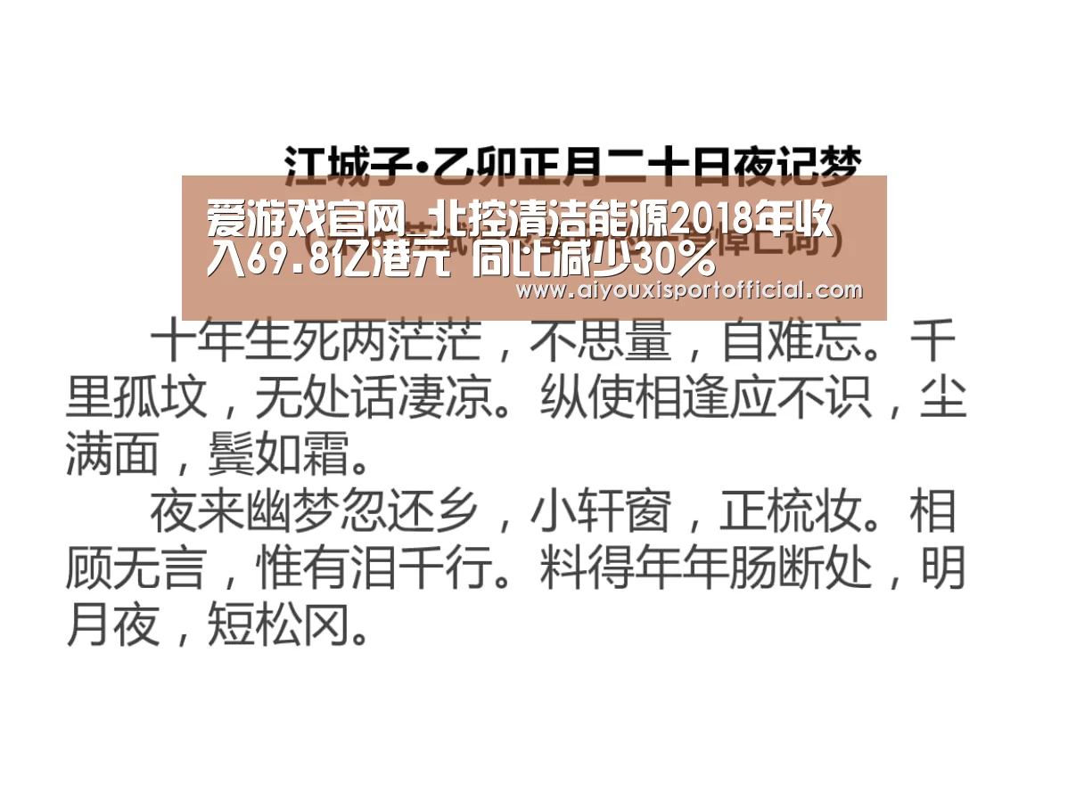 爱游戏官网_北控清洁能源2018年收入69.8亿港元 同比减少30%(图2) 爱游戏网站